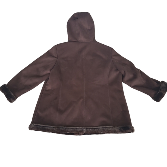 Vintage NWT Fleet Street women's hooded faux fur shearling coat 2X, new - Picture 10 of 16